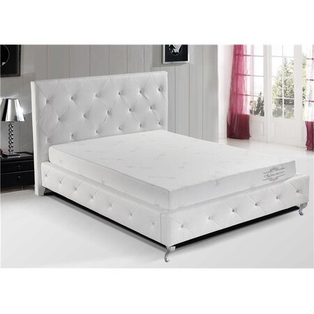 Ac Pacific Ac Pacific ALOE VERA 8  QUEEN 8 In. Memory Foam Queen Mattress White Polyester ALOE VERA 8  QUEEN